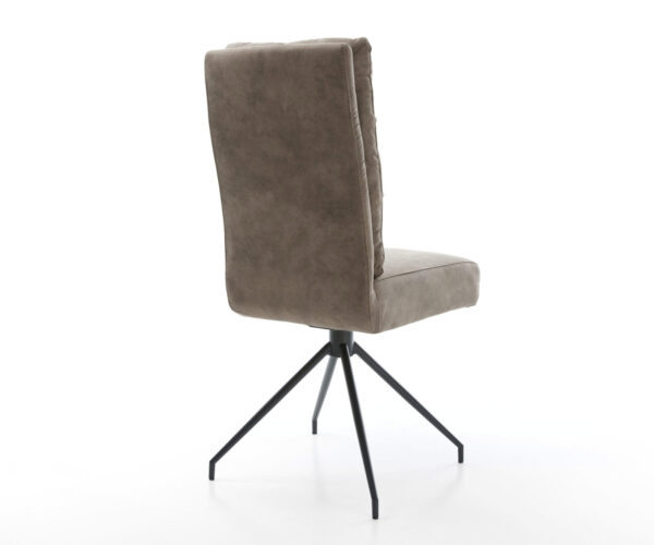 Otočná stolička Pela-Flex taupe vintage krížová základňa zúžená čierna - Image 5
