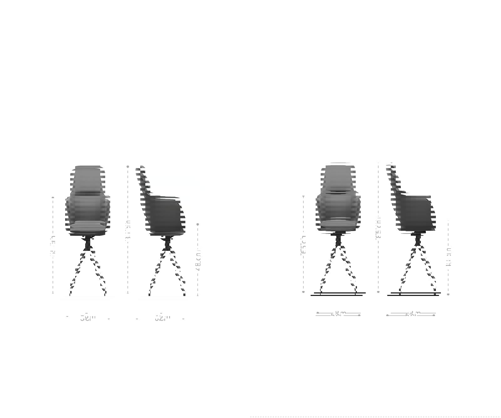 Jedálenská stolička Pejo-Flex mikrovlákno taupe vintage krížová podstava zúžená čierna vrecková pružina - Image 6