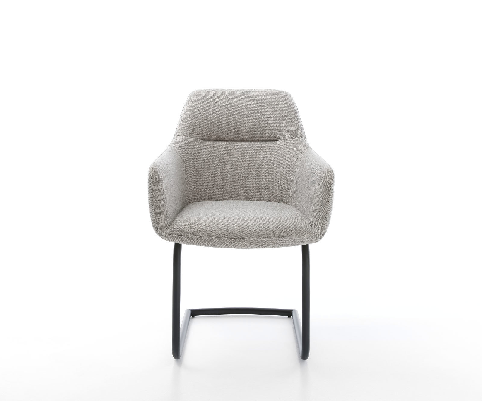 Jedálenská stolička Pejo-Flex pruhy svetlosivá jedálenská stolička okrúhla čierna vrecková pružina - Image 2