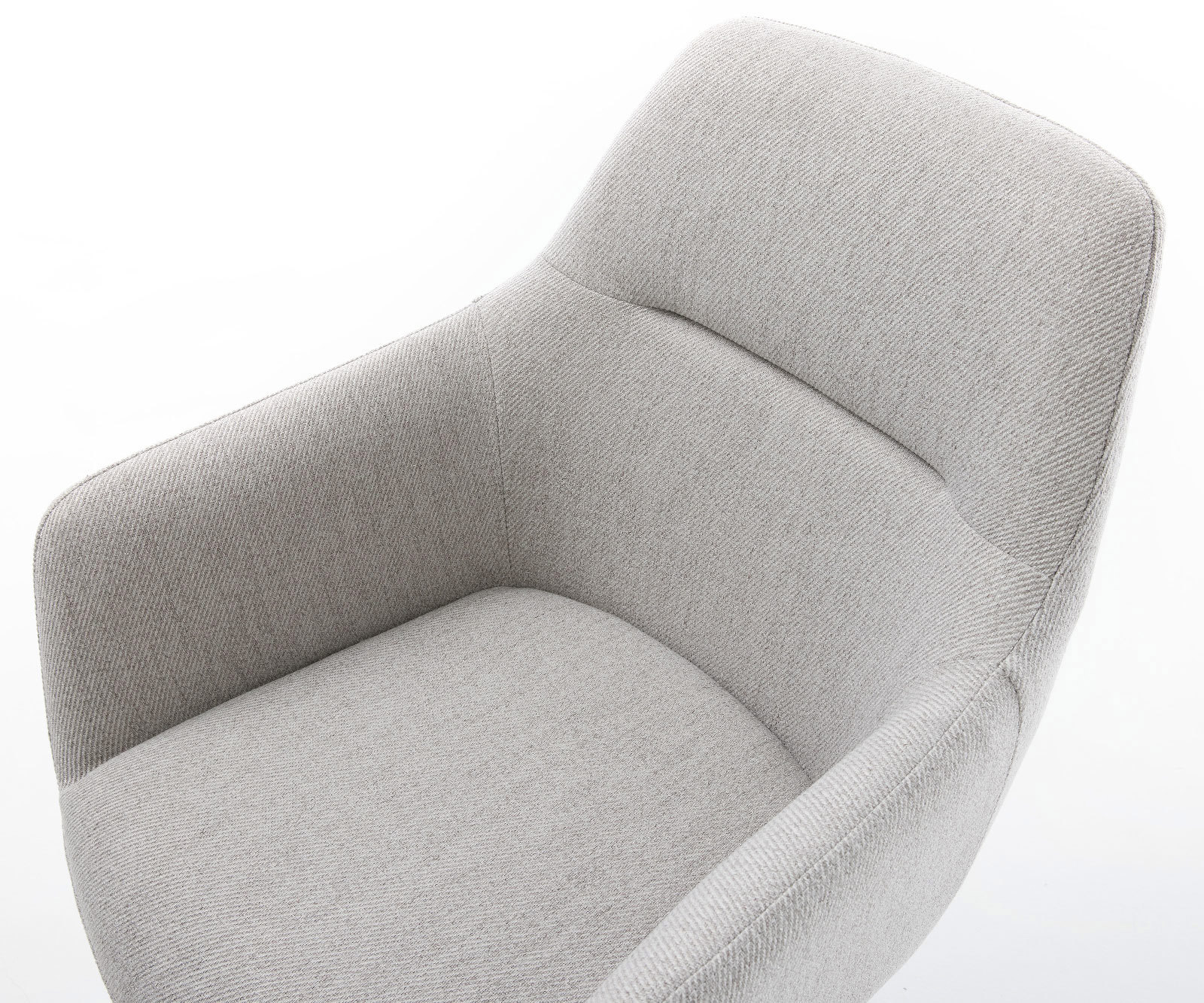 Jedálenská stolička Pejo-Flex pruhy svetlosivá jedálenská stolička okrúhla čierna vrecková pružina - Image 4