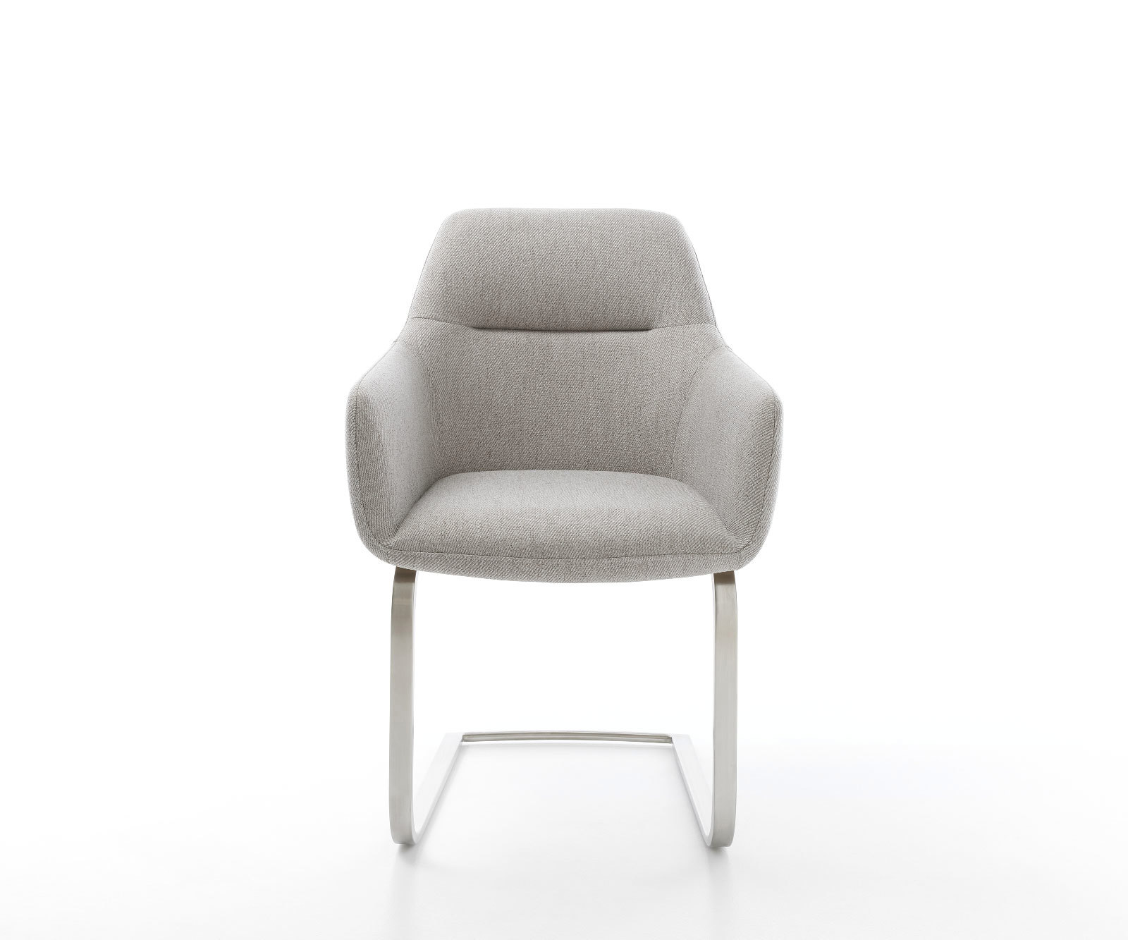 Jedálenská stolička Pejo-Flex pruhy svetlosivá jedálenská stolička plochá nerezová oceľ vrecková pružina - Image 2