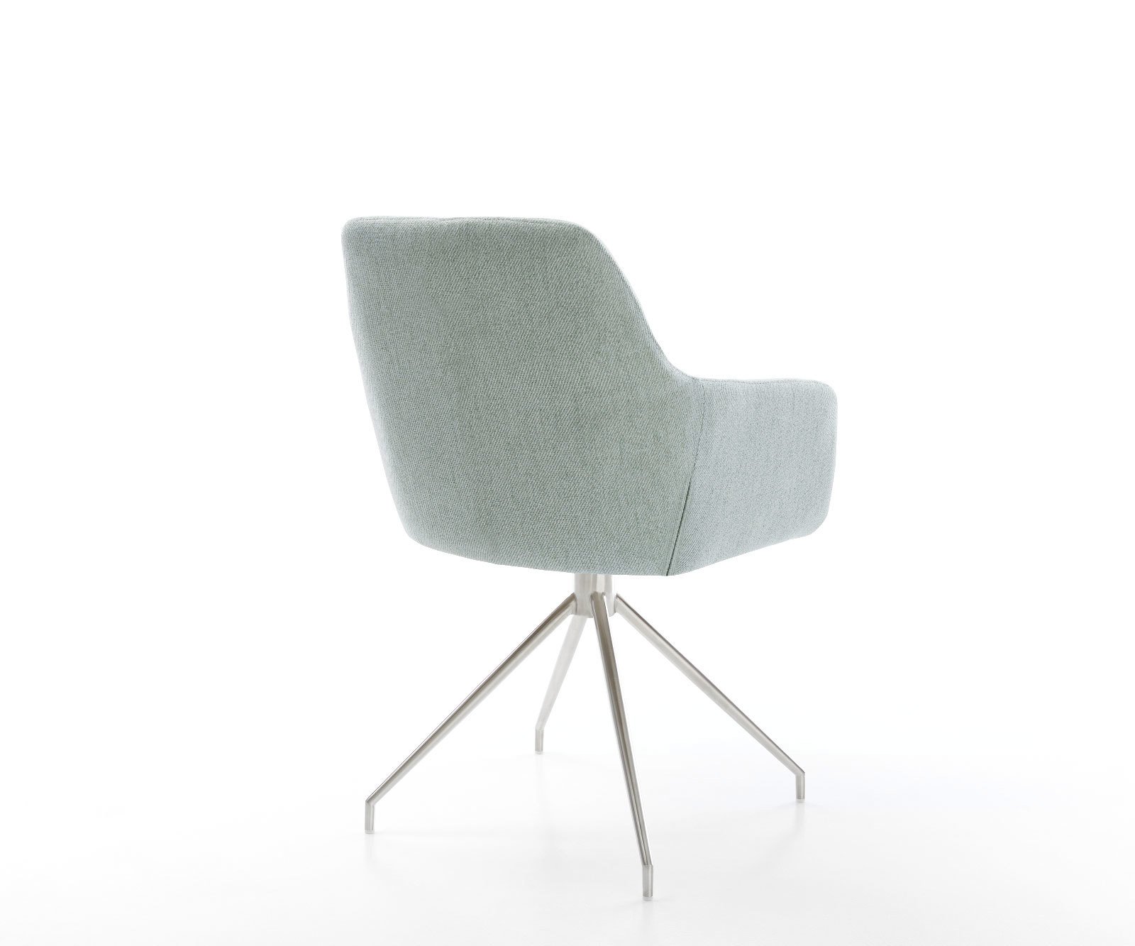 Jedálenská stolička Pejo-Flex tkanina mentolová krížová podstava zúžená nerezová oceľ vrecková pružina - Image 5