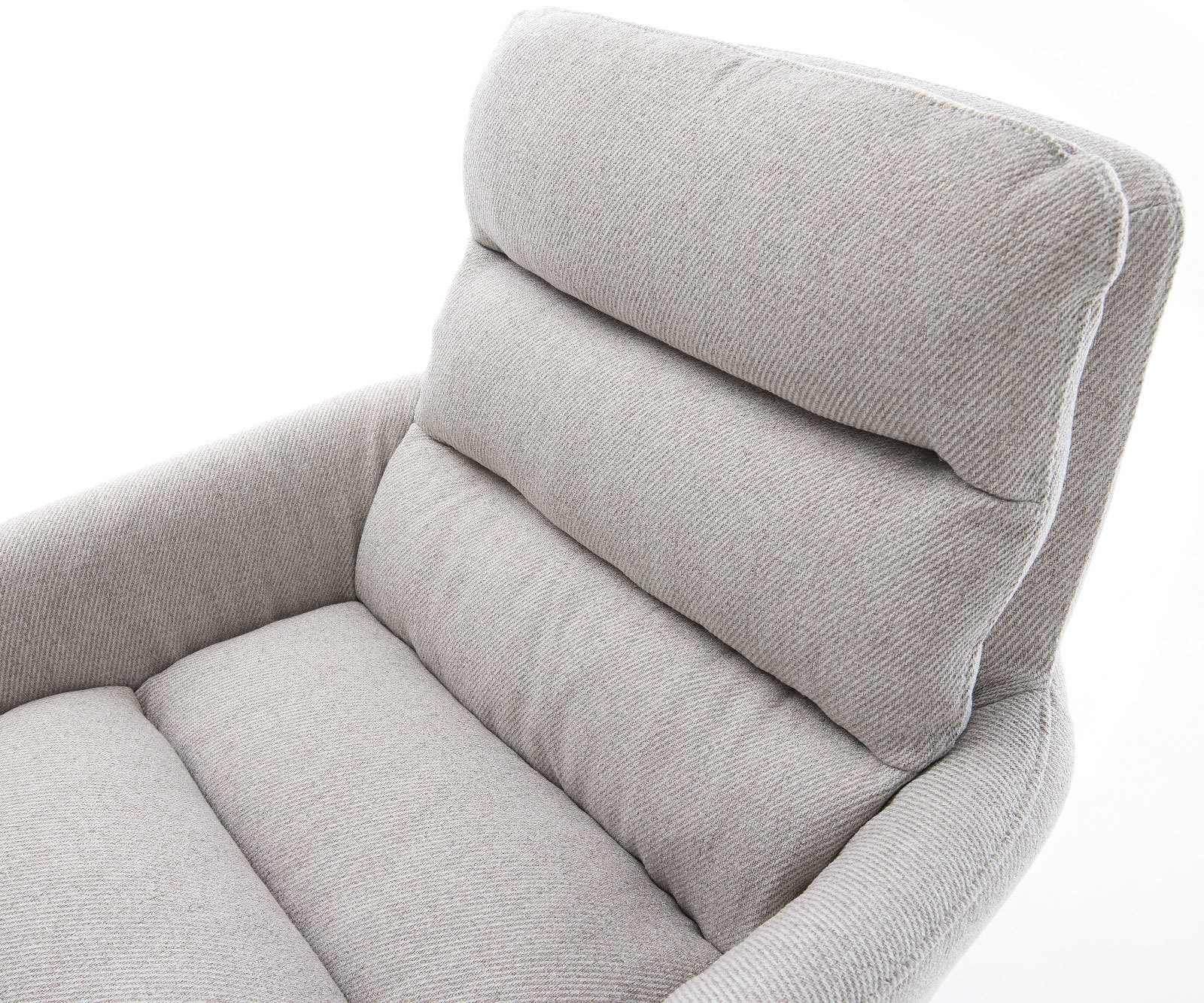 Jedálenská stolička Abelia-Flex s opierkami pruhy svetlosivá krížová podstava hranatá nerezová oceľ - Image 4