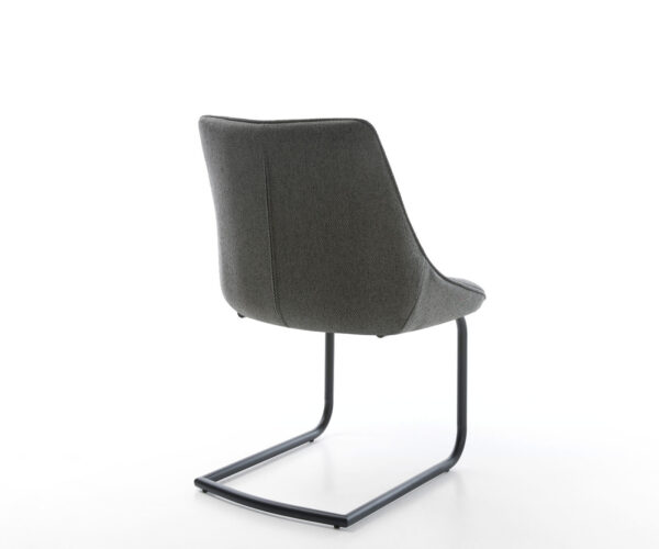 Hojdacie kreslo Elda-Flex Textured Fabric Anthracite Cantilever Round Black - Image 5