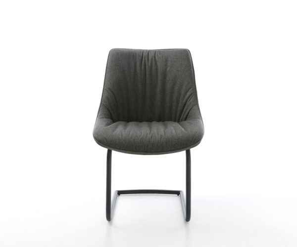 Hojdacie kreslo Elda-Flex Textured Fabric Anthracite Cantilever Round Black - Image 2