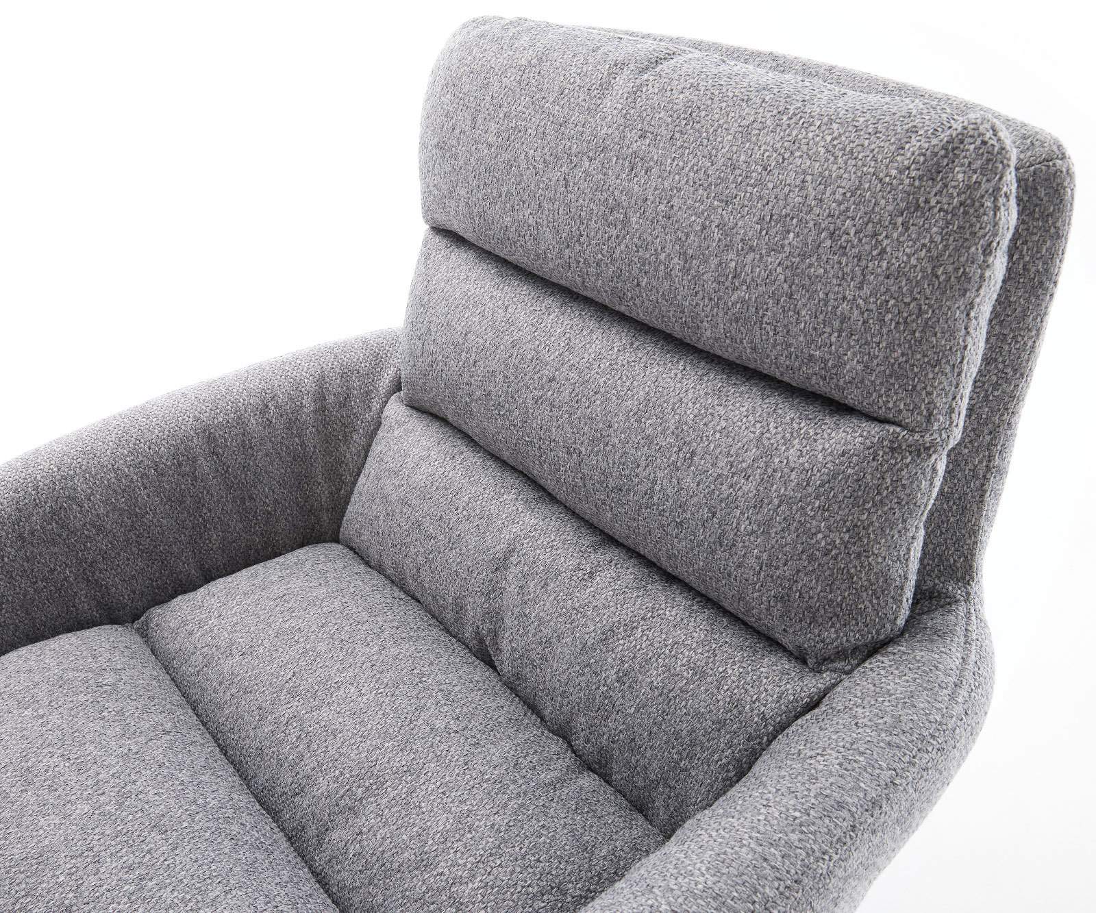 Jedálenská stolička Abelia-Flex s opierkami texturovaná látka svetlosivá jedálenská stolička plochá nerezová oceľ - Image 4