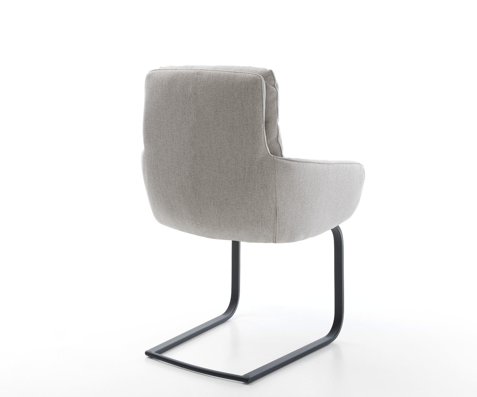 Jedálenská stolička Abelia-Flex s opierkami pruhy svetlosivá jedálenská stolička plochá čierna - Image 5