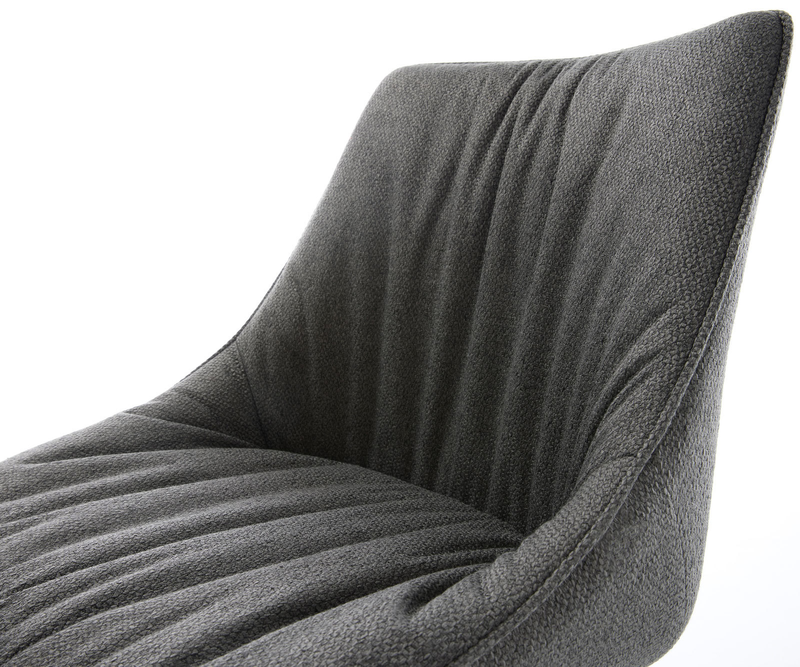 Jedálenská stolička Elda-Flex štruktúrovaná látka antracitová jedálenská stolička plochá čierna - Image 4