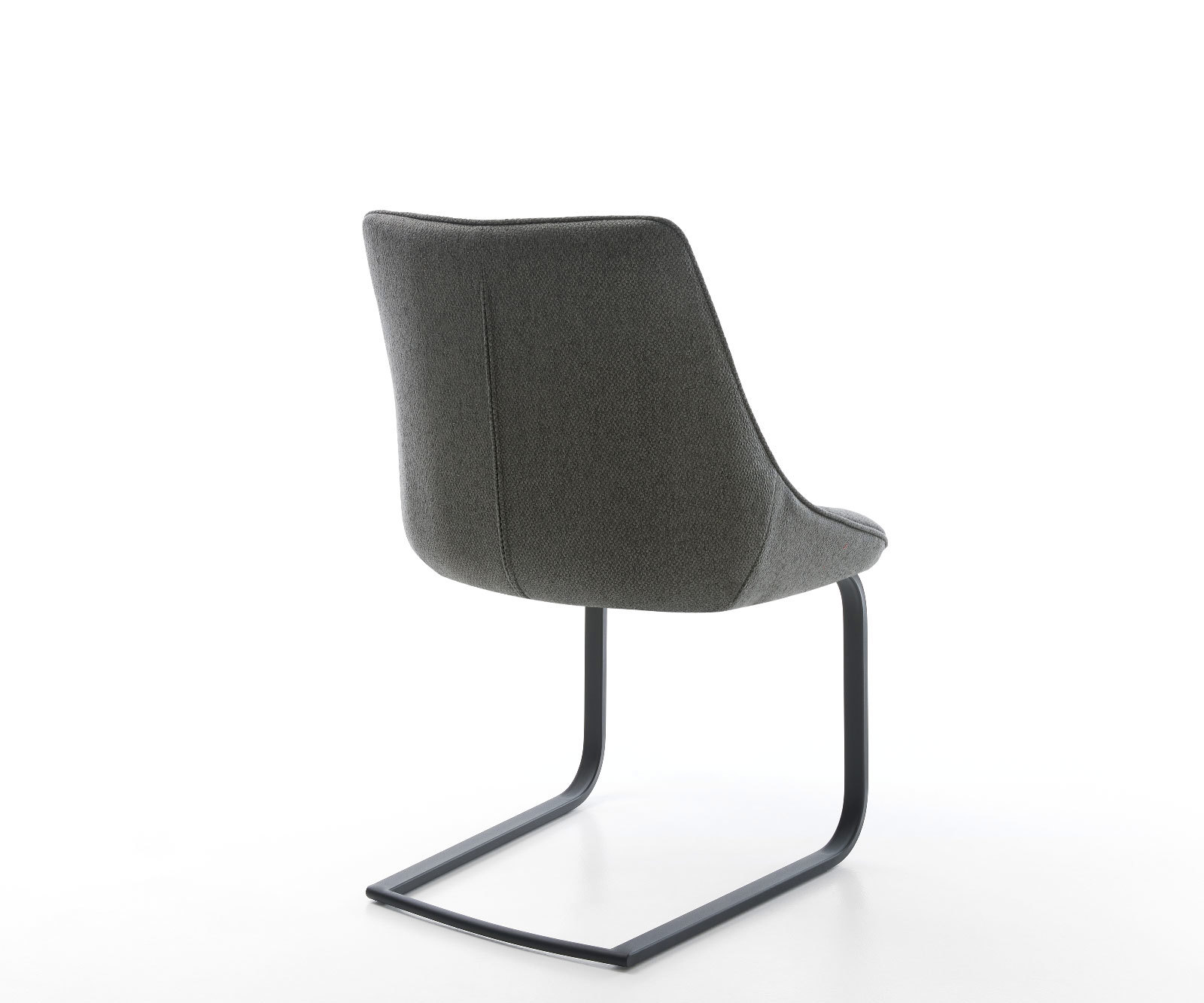 Jedálenská stolička Elda-Flex štruktúrovaná látka antracitová jedálenská stolička plochá čierna - Image 5