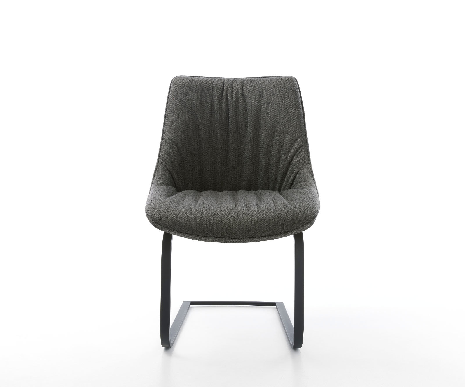 Jedálenská stolička Elda-Flex štruktúrovaná látka antracitová jedálenská stolička plochá čierna - Image 2