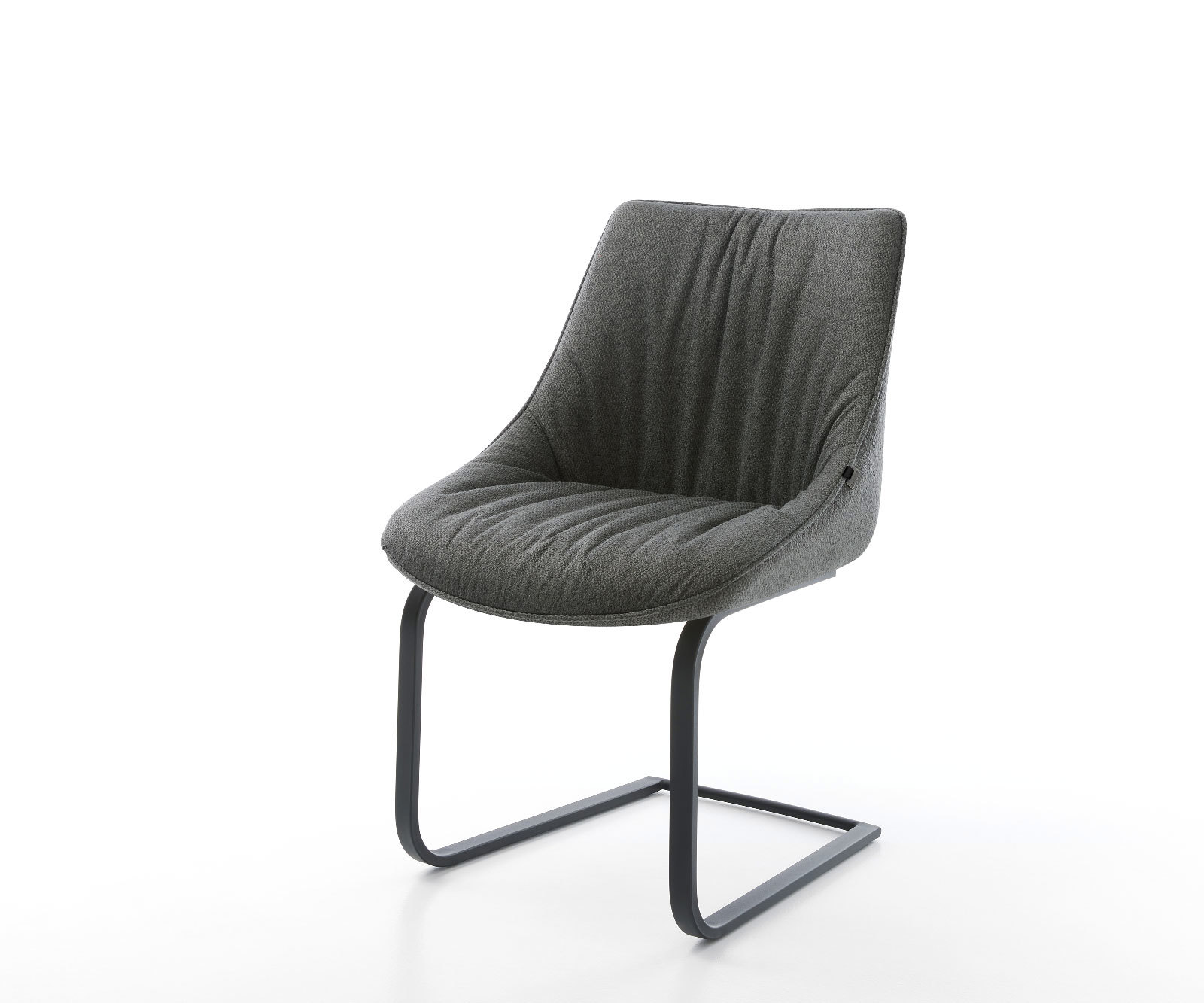 Jedálenská stolička Elda-Flex štruktúrovaná látka antracitová jedálenská stolička plochá čierna