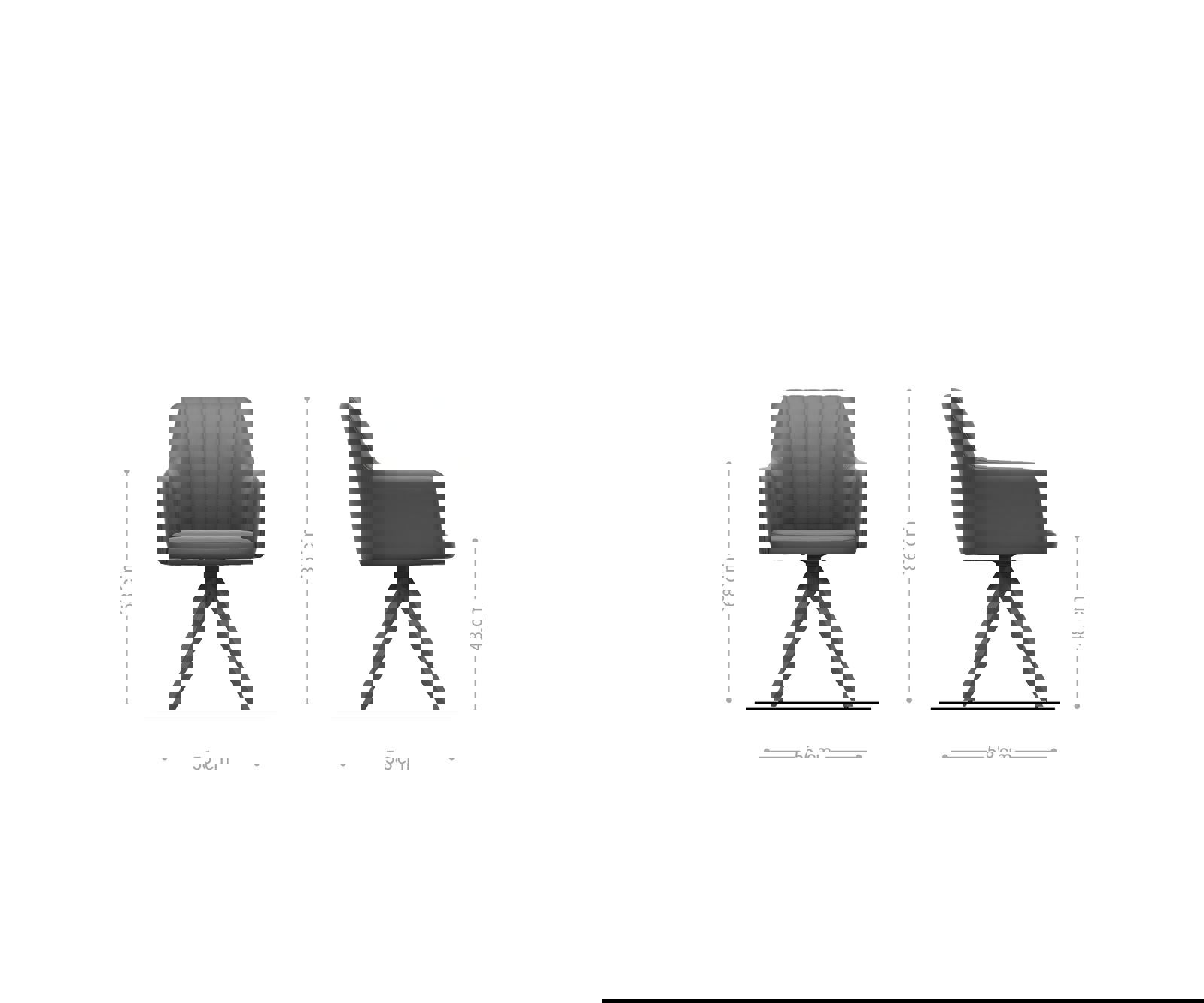 Jedálenská stolička Greg-Flex mikrovlákno béžová vintage drevená podstava hranatá prírodná vrecková pružina - Image 6