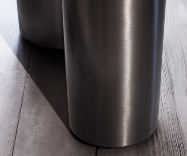 Jedálenská stolička Abelia-Flex s podrúčkami mix materiálov béžová konzolová podnož plochá nerezová oceľ - Image 4