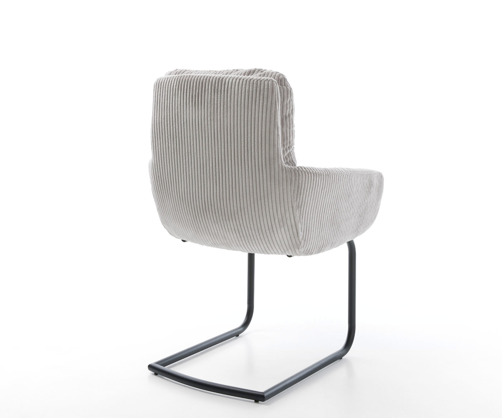 Jedálenská stolička Abelia-Flex s opierkami manšester striebornošedá jedálenská stolička okrúhla čierna - Image 5