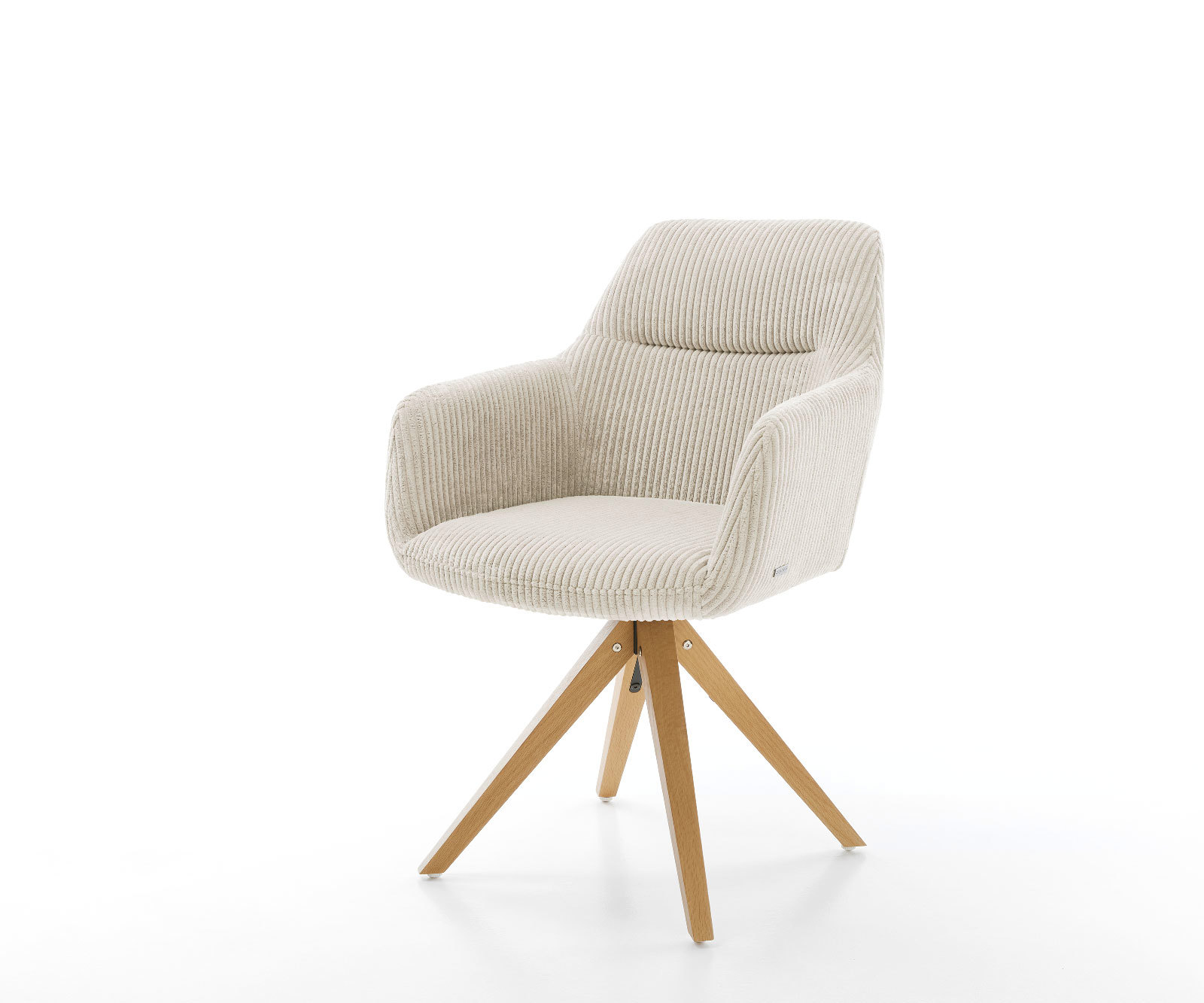 Jedálenská stolička Pejo-Flex plyšový manšester béžová drevená podstava hranatý prírodná vrecková pružina