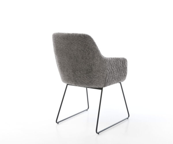 Jedálenská stolička Pejo-Flex bouclé sivá podnož čierna - Image 5