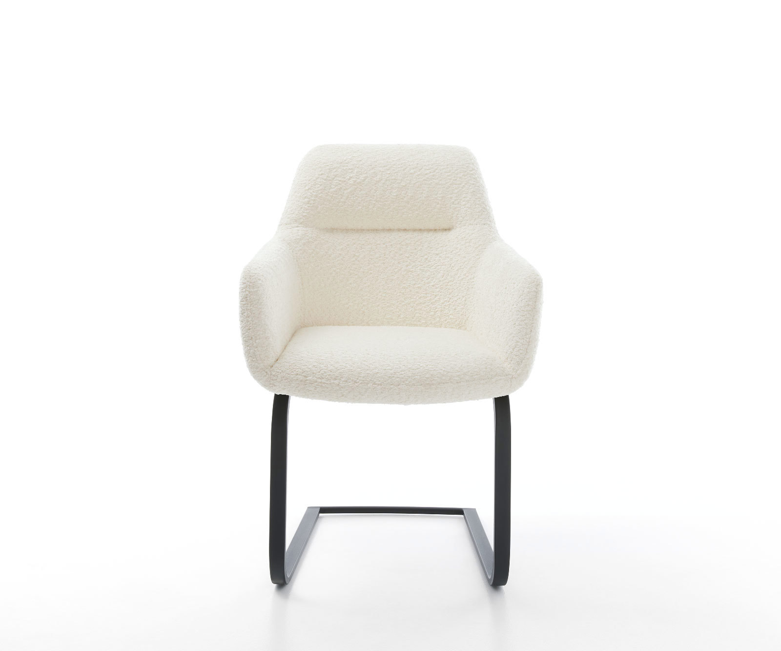 Jedálenská stolička Pejo-Flex bouclé biela jedálenská stolička plochá čierna vrecková pružina - Image 2