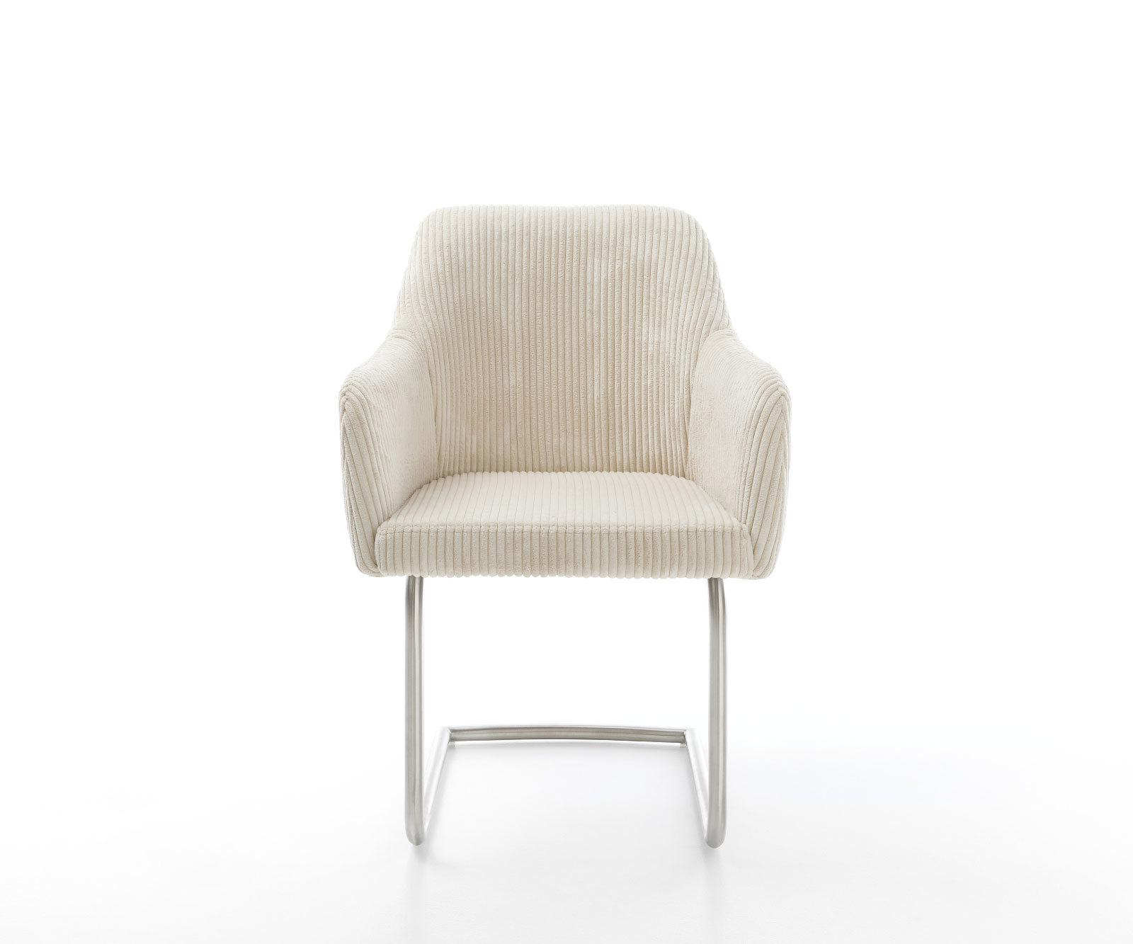 Jedálenská stolička Greg-Flex mikrovlákno béžová jedálenská stolička okrúhla nerezová oceľ vrecková pružina - Image 2