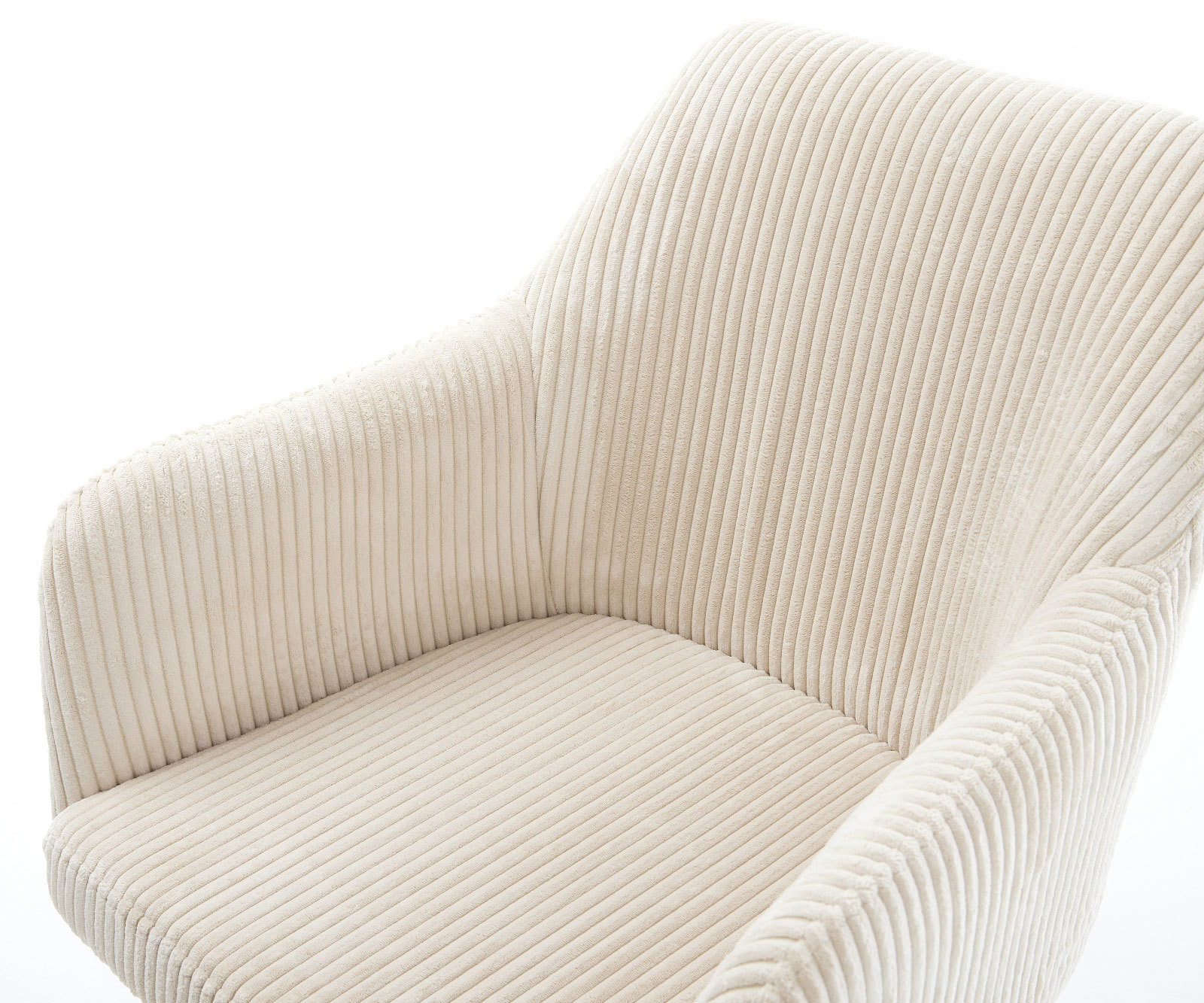 Jedálenská stolička Greg-Flex mikrovlákno béžová jedálenská stolička okrúhla nerezová oceľ vrecková pružina - Image 4