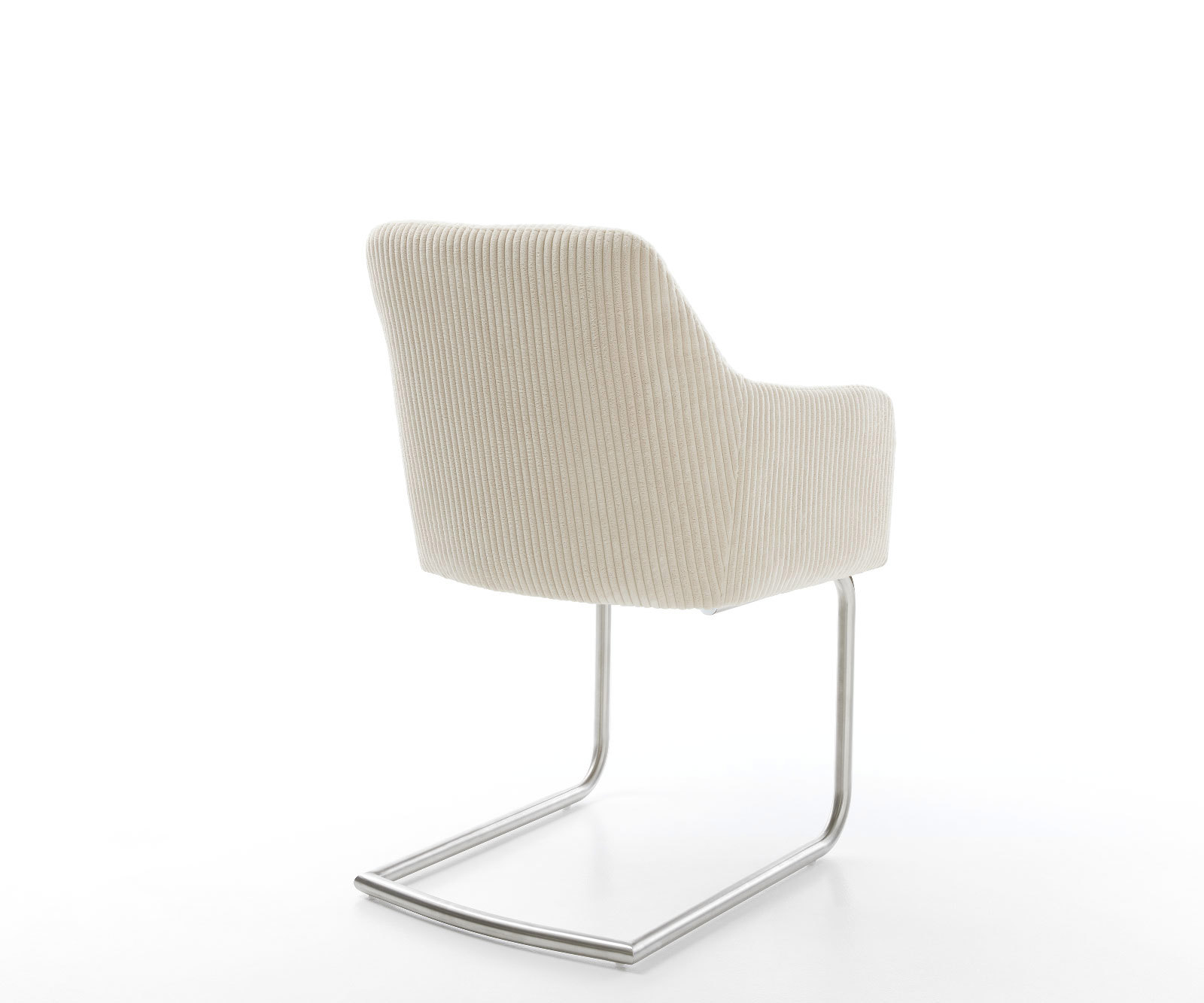 Jedálenská stolička Greg-Flex mikrovlákno béžová jedálenská stolička okrúhla nerezová oceľ vrecková pružina - Image 5