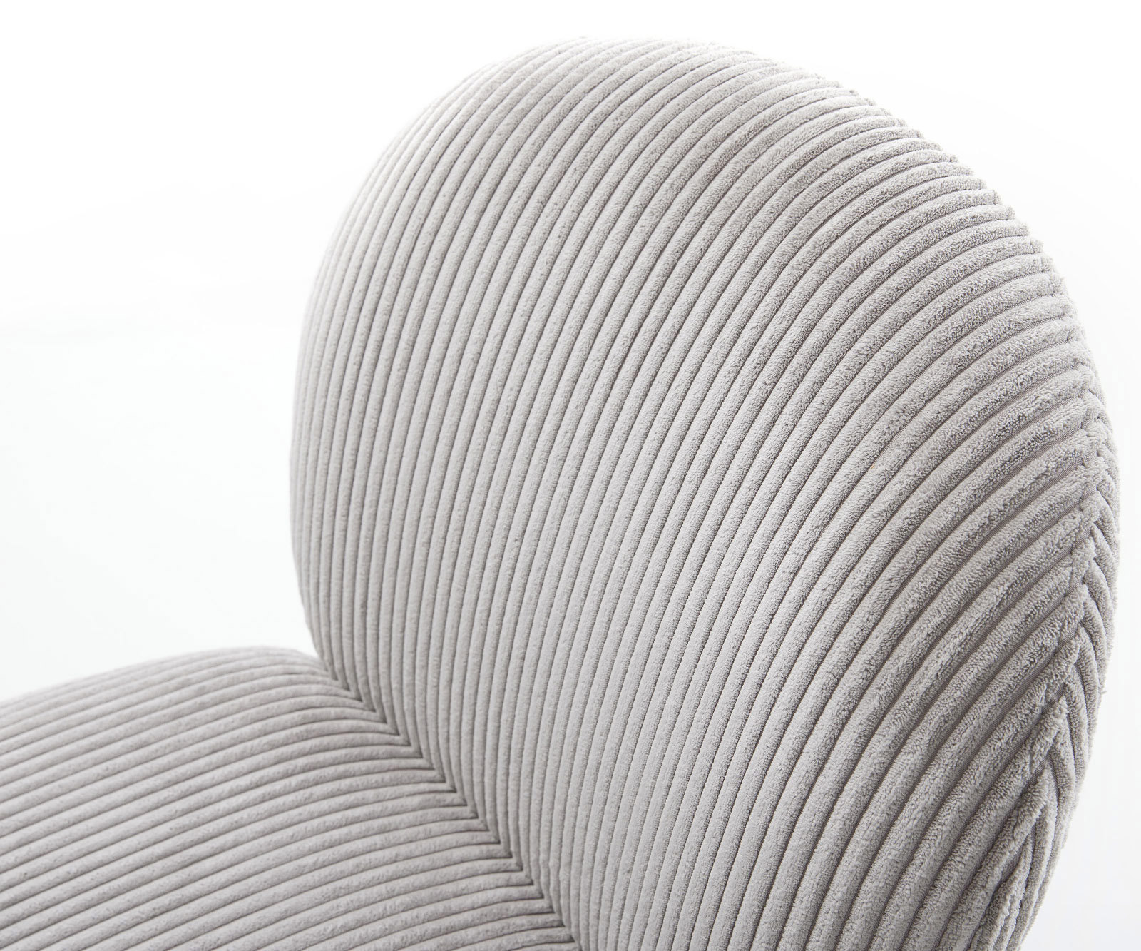 Jedálenská stolička Nube-Flex plyšový manšester strieborno-šedá 4-nohá zúžená nerezová oceľ vrecková pružina - Image 4