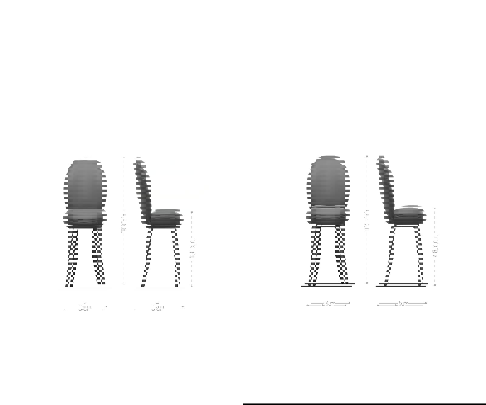 Jedálenská stolička Nube-Flex plyšový manšester strieborno-šedá 4-nohá zúžená nerezová oceľ vrecková pružina - Image 6