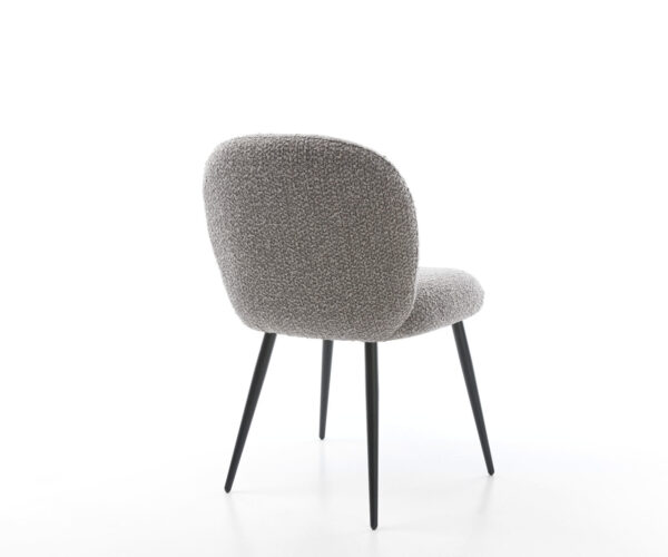 Nube-Flex jedálenská stolička bouclé strieborno-sivá podstava zúžené vreckové pružiny - Image 5