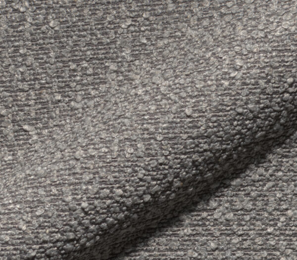 Jedálenská stolička Nube-Flex s krížovou podnožou široká kovová bouclé strieborná sivá - Image 3