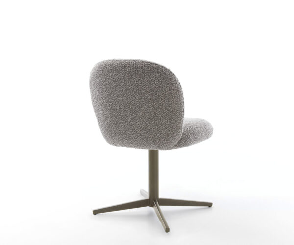 Nube-Flex jedálenská stolička bouclé strieborno-sivá podnož titánové vreckové pružiny otočné o 360° - Image 5