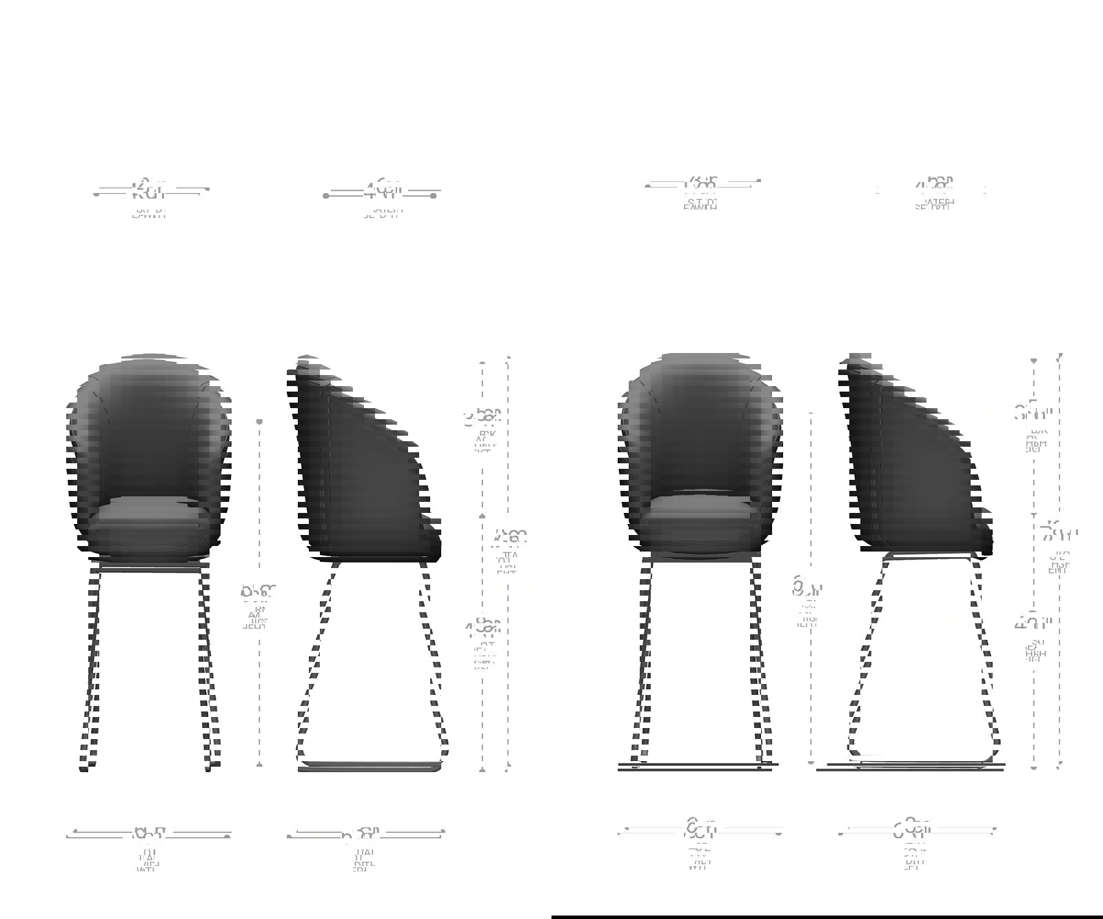 Jedálenská stolička Vinka-Flex s opierkami zmiešané materiály tmavobéžová tenká podstava čierna vrecková pružina - Image 6
