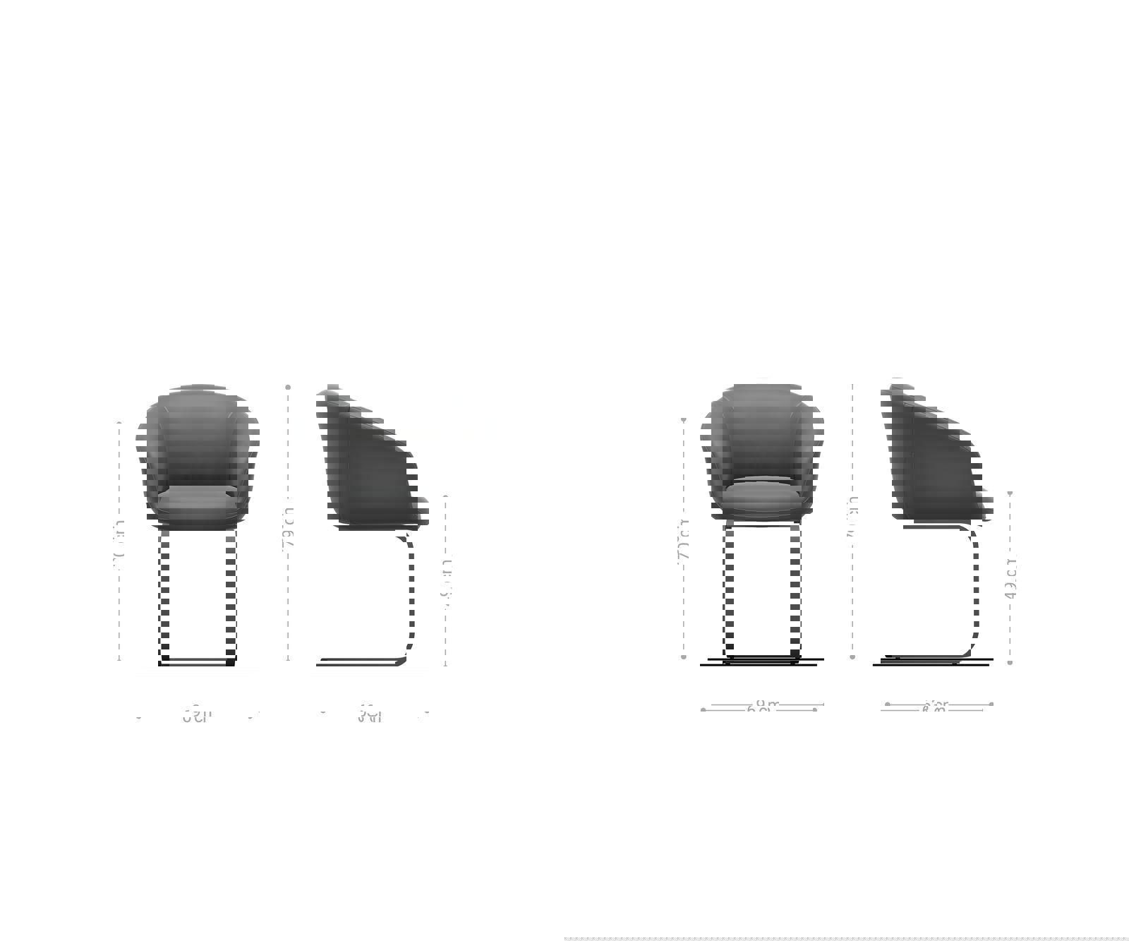 Jedálenská stolička Vinka-Flex s opierkami manšester strieborno sivá jedálenská stolička plochý nerezová oceľ vrecková pružina - Image 6