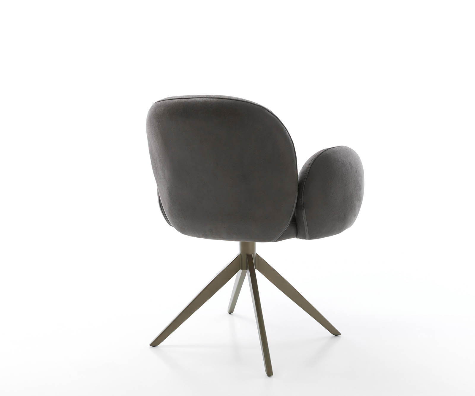 Otočná jedálenská stolička Nube-Flex s opierkami mikrovlákno antracit vintage krížová podstava široká titanová farba 360° otočná vrecková pružina - Image 5