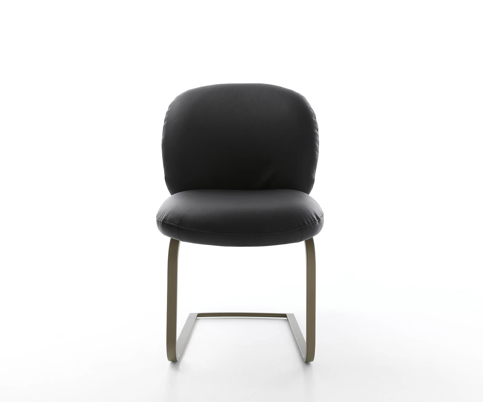 Jedálenská stolička Nube-Flex pravá koža čierna jedálenská stolička plochý efektový povrch titán vrecková pružina - Image 2