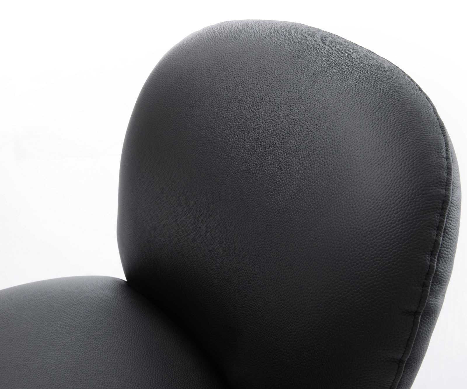 Jedálenská stolička Nube-Flex pravá koža čierna jedálenská stolička plochý efektový povrch titán vrecková pružina - Image 4