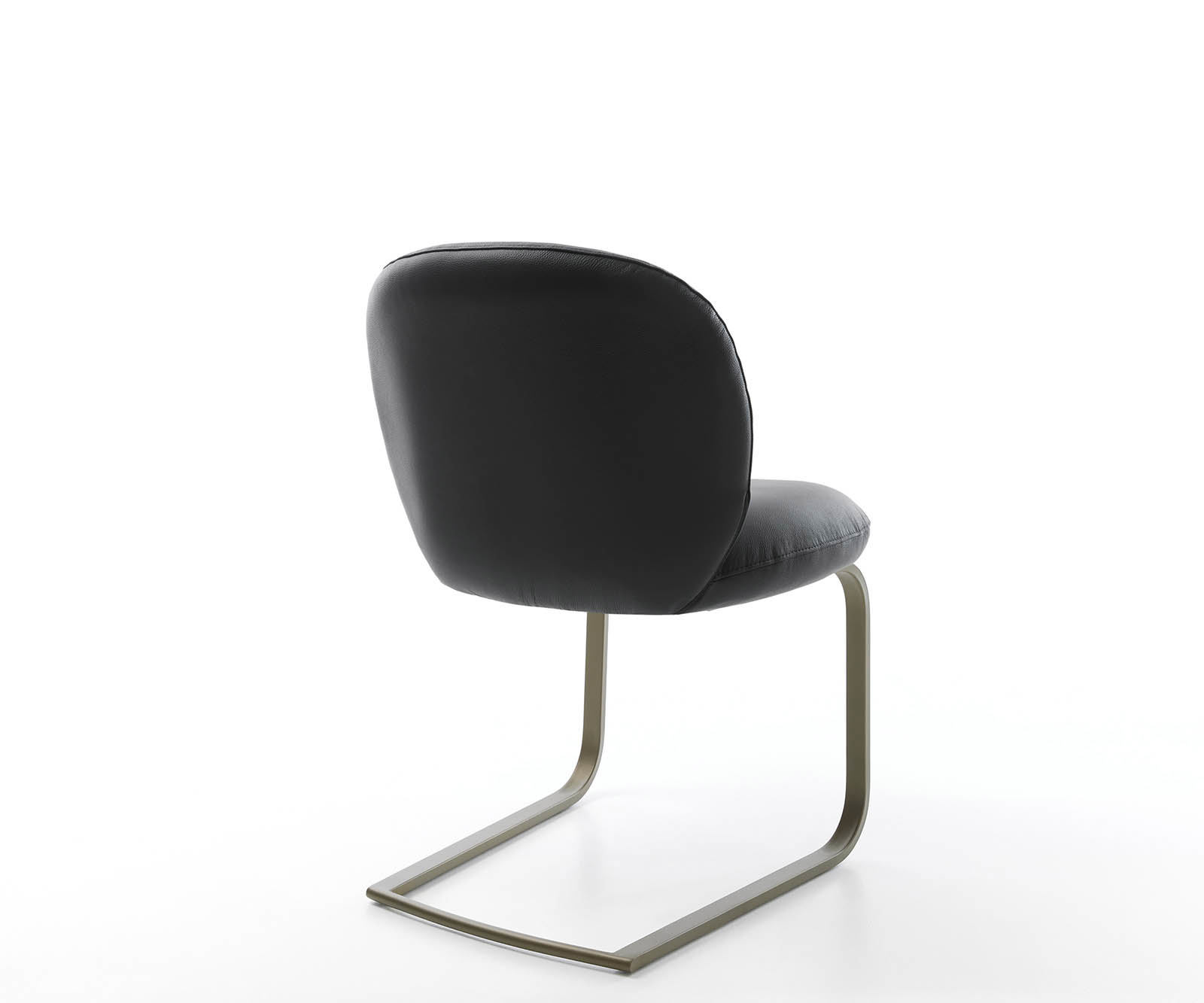 Jedálenská stolička Nube-Flex pravá koža čierna jedálenská stolička plochý efektový povrch titán vrecková pružina - Image 5