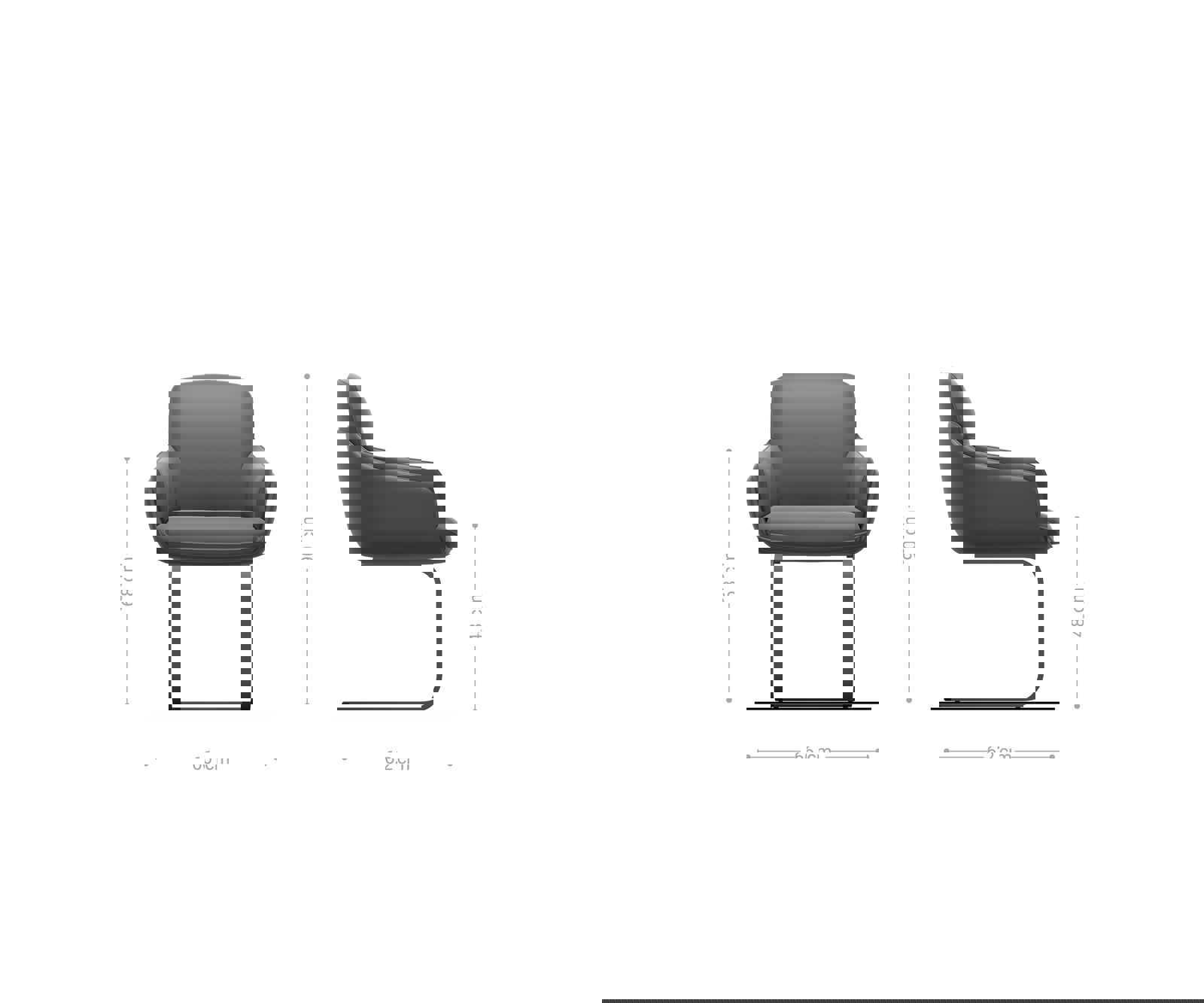 Jedálenská stolička Luan-Flex s opierkami zmiešané materiály tmavobéžová jedálenská stolička plochý efektový povrch titánová farba - Image 6