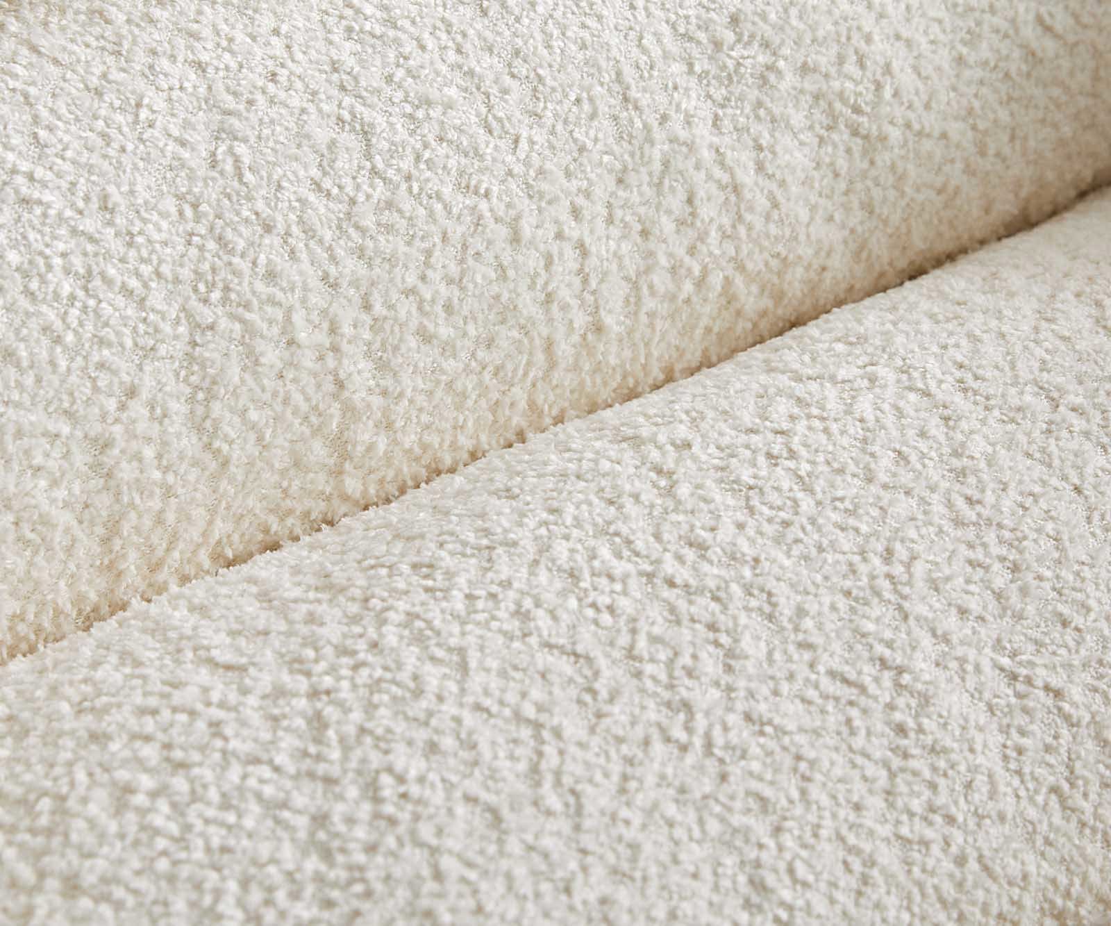 Jedálenská stolička Alja-Flex s opierkami bouclé biela jedálenská stolička plochý efektový povrch titán vrecková pružina - Image 3