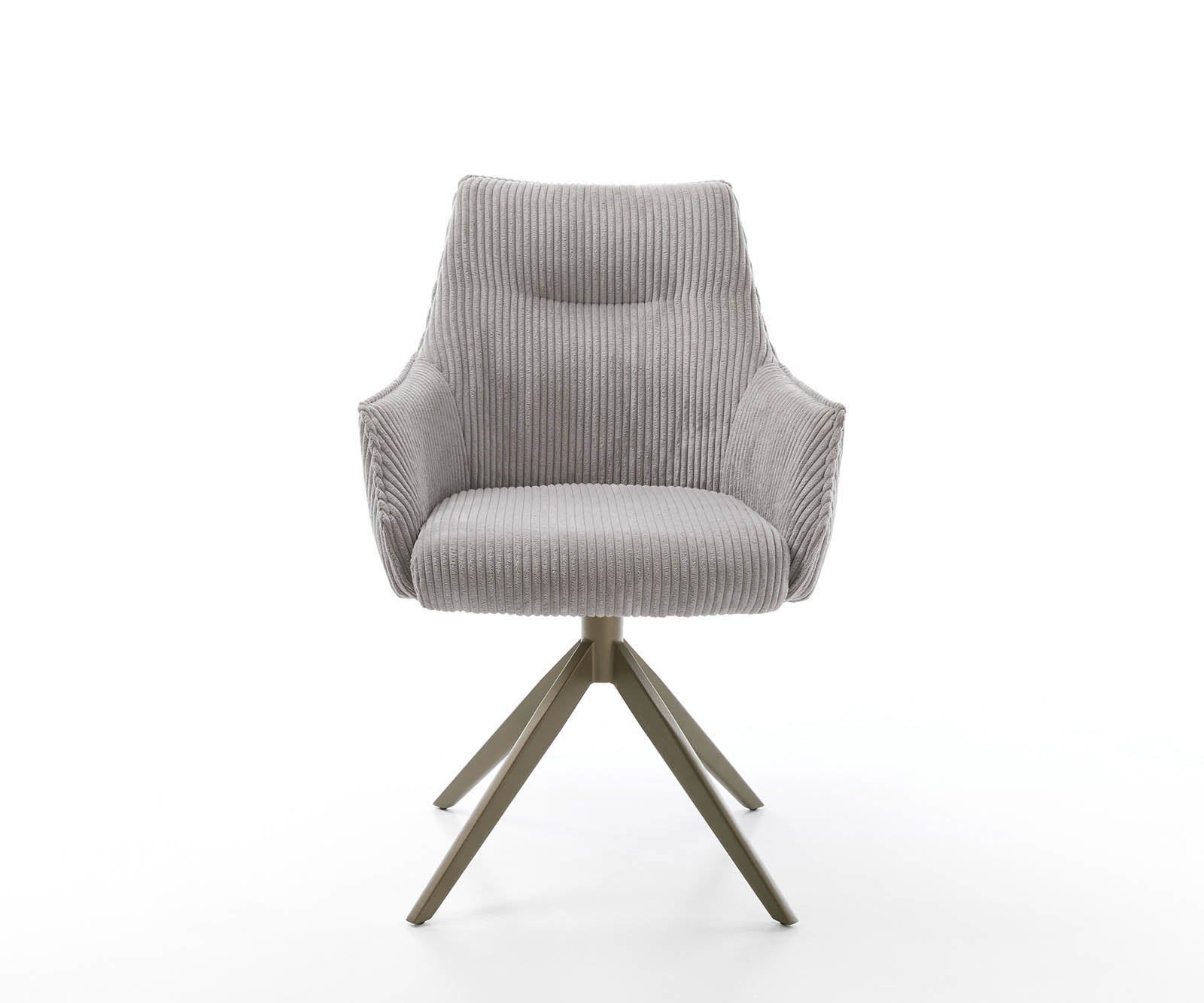 Otočná jedálenská stolička Alja-Flex s opierkami manšester strieborno sivá krížová podstava široká titánová farba 360° otočná vrecková pružina - Image 2