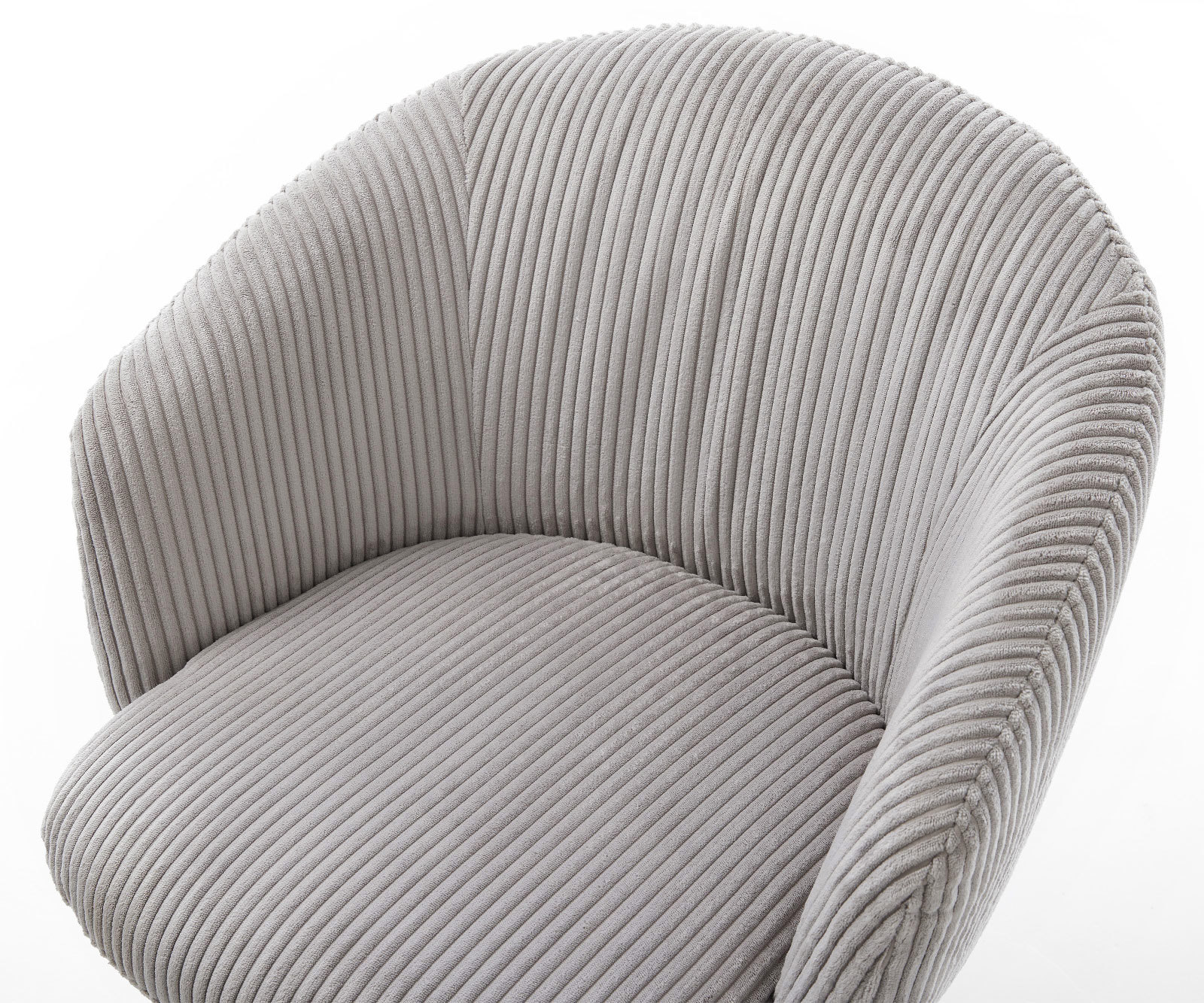 Jedálenská stolička Caja-Flex s opierkami manšester strieborno sivá krížová podstava zúžená nerezová oceľ otočný o 180° vrecková pružina - Image 4