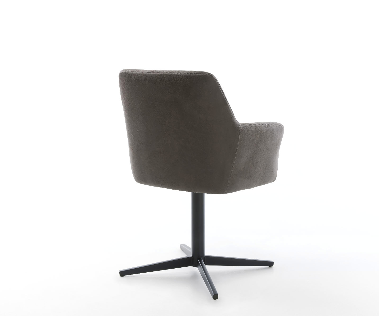 Otočná jedálenská stolička Xana-Flex s opierkami mikrovlákno antracit vintage čierna podstava 360° otočná vrecková pružina - Image 5