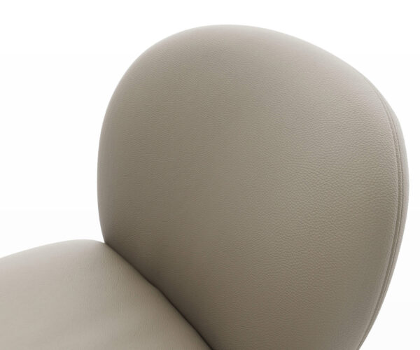 Nube-Flex jedálenská stolička pravá koža béžová titánová podnož 360° otočné vreckové pružiny - Image 4