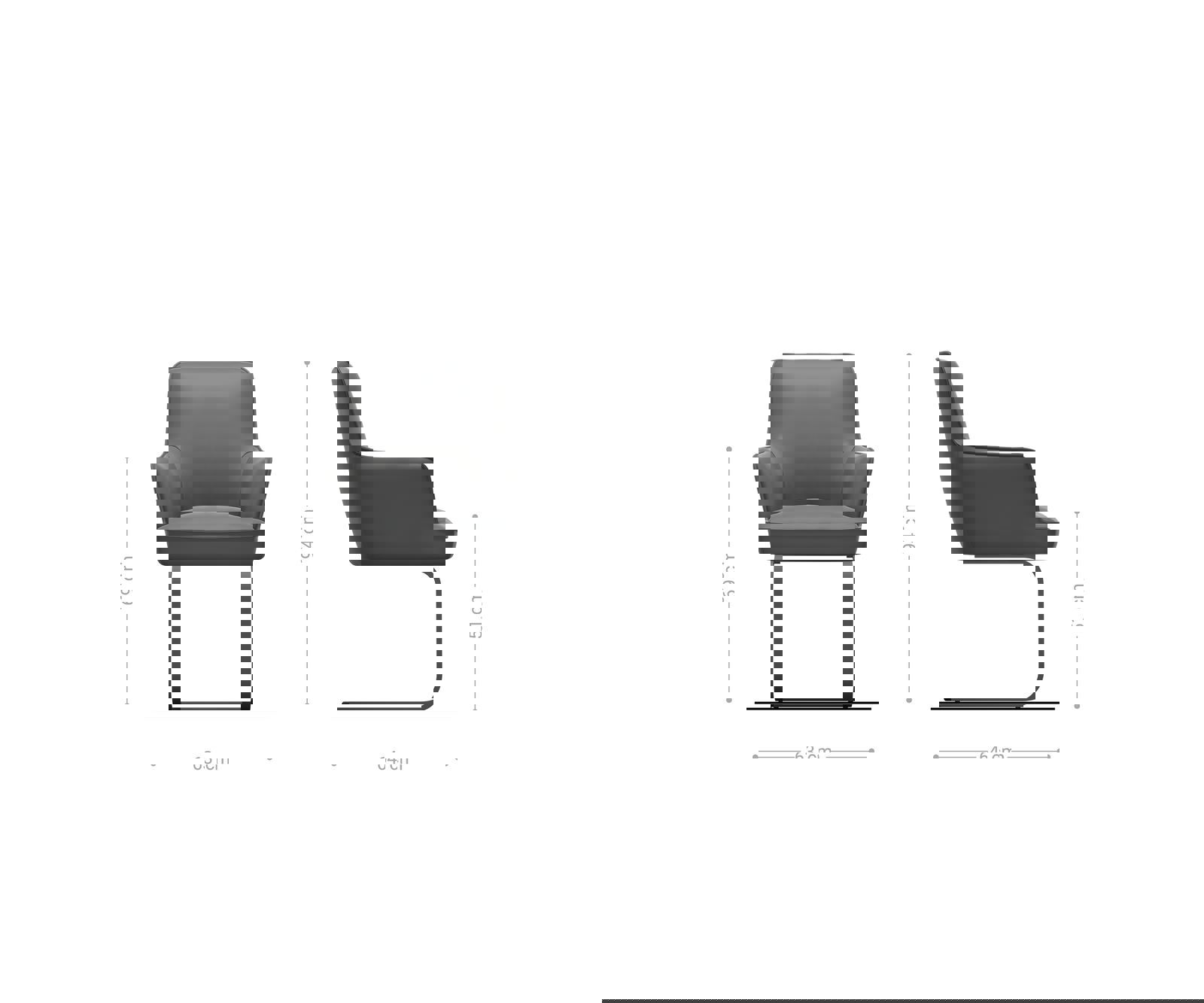 Jedálenská stolička Heira-Flex s opierkami zmiešané materiály tmavobéžová jedálenská stolička plochá čierna vrecková pružina - Image 6