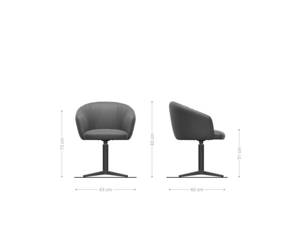 Jedálenská stolička Abelia-Flex s podrúčkami mix materiálov béžová krížová podnož široká hojdacia čierna otočná o 360° - Image 6