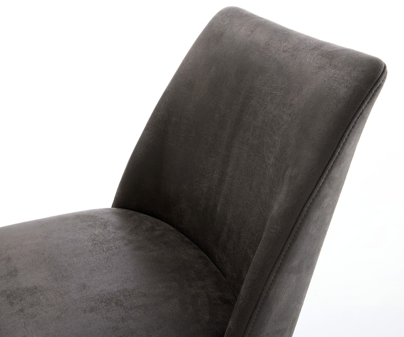 Jedálenská stolička Elso-Flex mikrovlákno antracit vintage jedálenská stolička plochá čierna vrecková pružina - Image 4