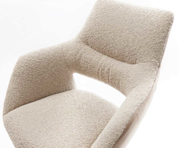 Barová stolička Yago-Flex tenká základňa kovová čierna zmiešané materiály sivobiele vreckové pružiny - Image 4
