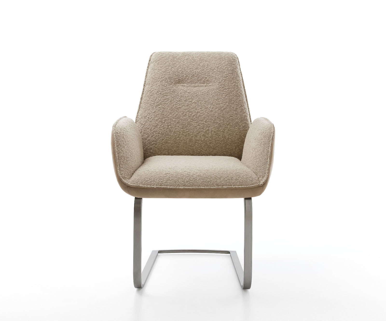 Jedálenská stolička Zoa-Flex zmiešané materiály tmavobéžová jedálenská stolička plochá grafitová vrecková pružina - Image 2