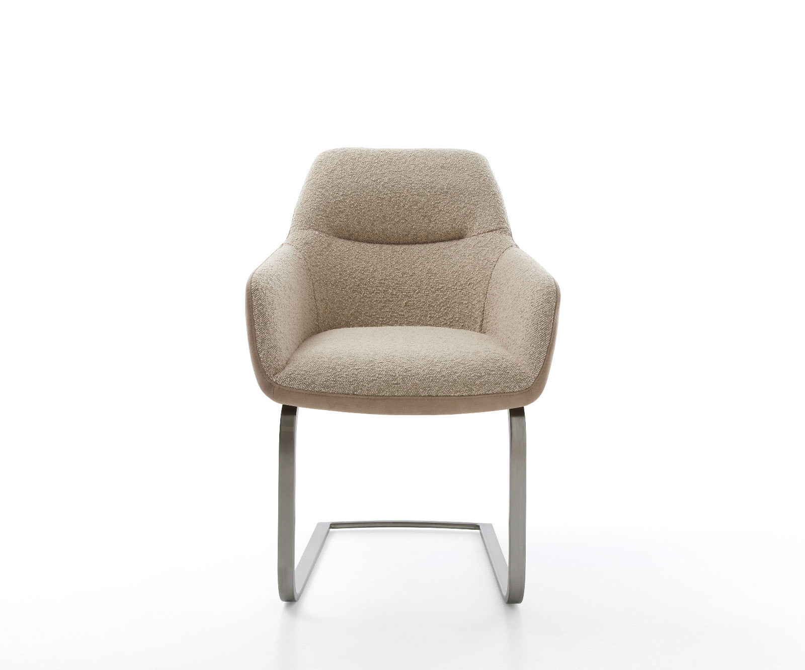 Jedálenská stolička Pejo-Flex zmiešané materiály tmavobéžová jedálenská stolička plochá grafitová vrecková pružina - Image 2