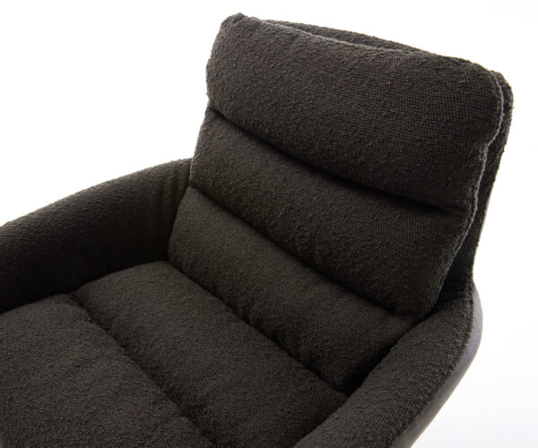 Abelia-Flex jedálenská stolička s podrúčkami mix materiálov čierna konzolová podnož plochá titánová - Image 4