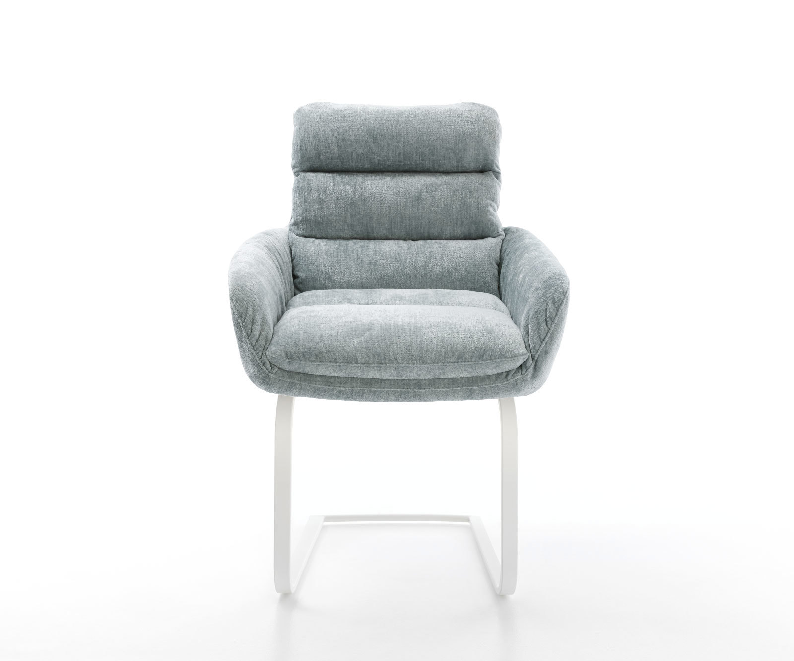 Jedálenská stolička Abelia-Flex s opierkami chenille bielo-pastelovo modrá jedálenská stolička plochá biela - Image 2