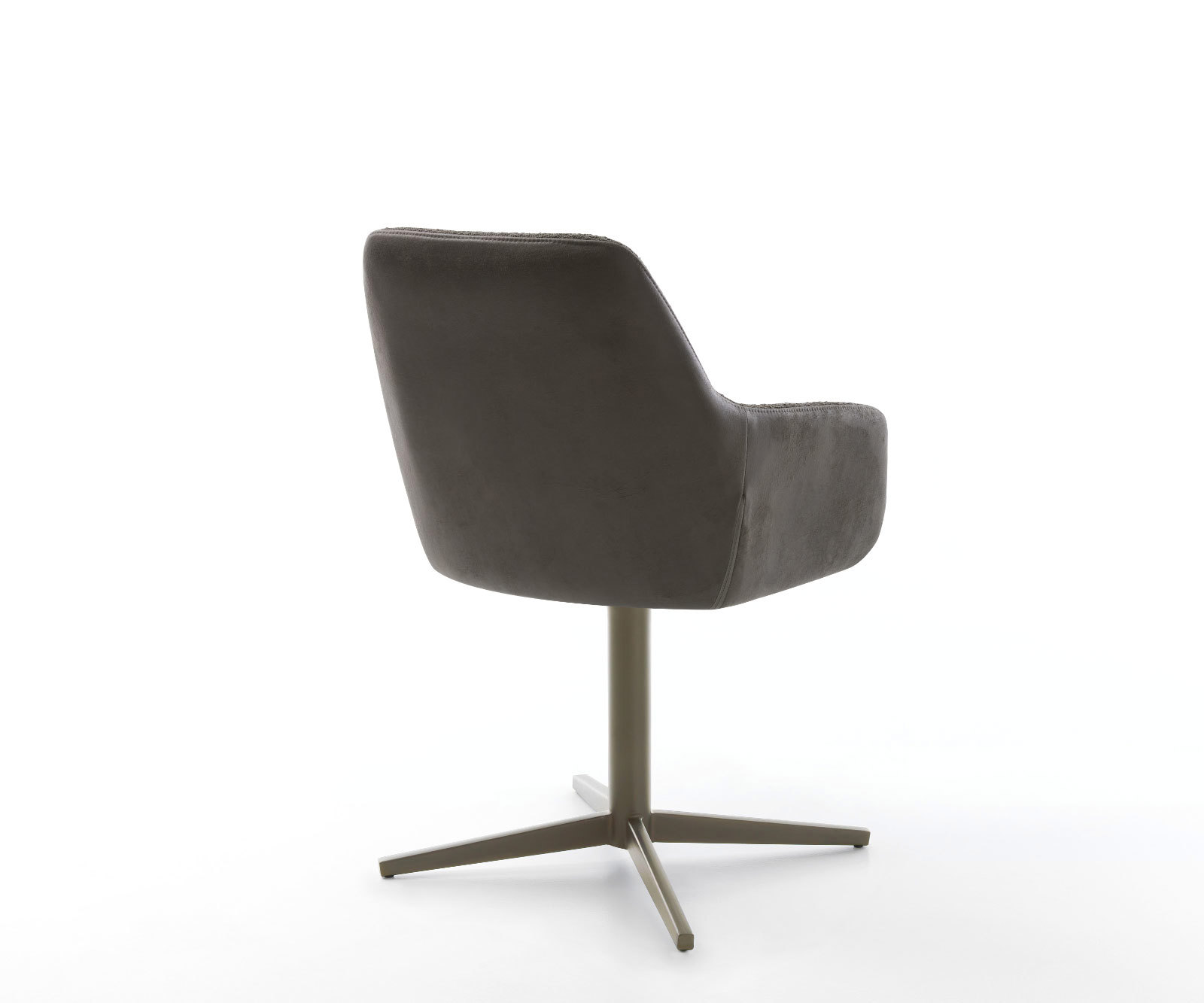 Otočná jedálenská stolička Pejo-Flex zmiešané materiály čierna podstava efektová titánová 360° otočná vrecková pružina - Image 5